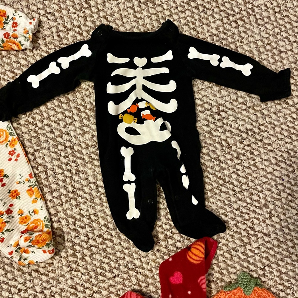 Skeleton Print Kids One Piece